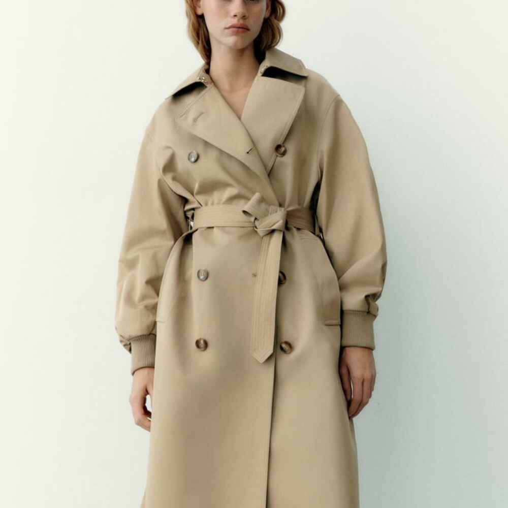 Zara Belted Trench Coat - Picture 2 of 9